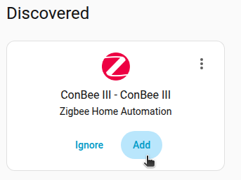 Configure the new ZHA integration