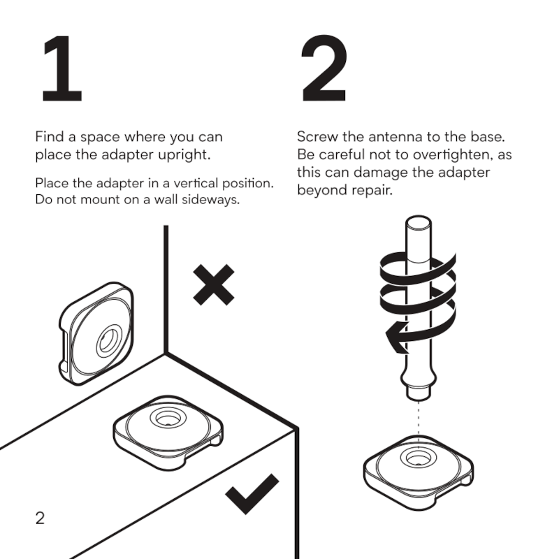 Image showing how to screw the antenna onto the base
